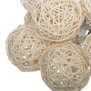 LED Garland 10 Balls, Battery Ivory white, L.162 cm Ivory white