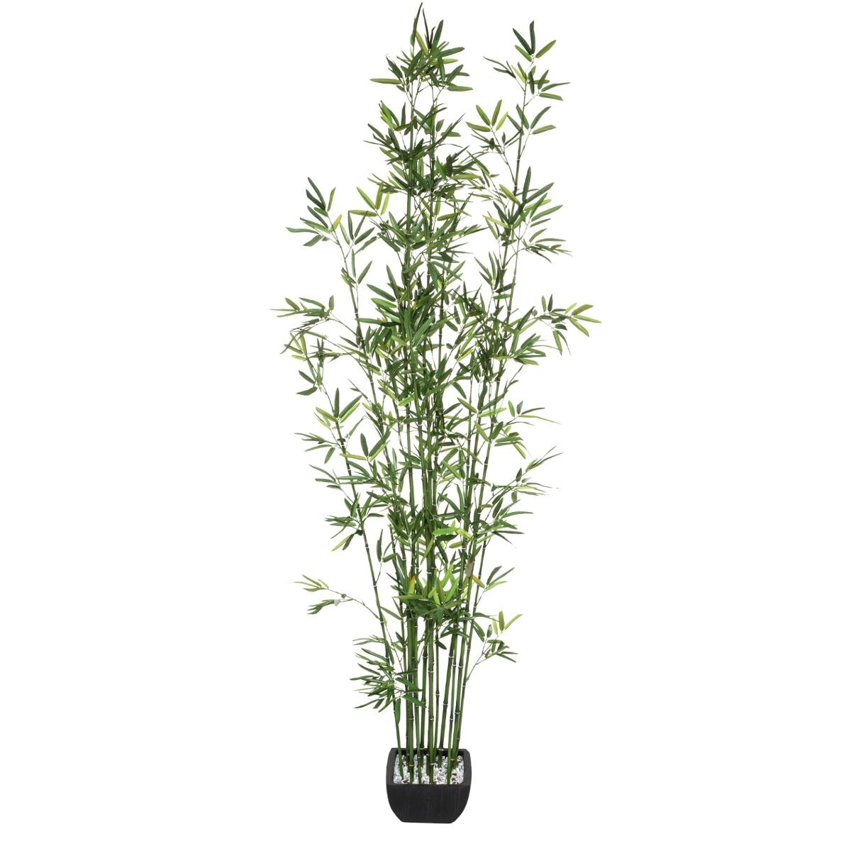 Artificial Bamboo Ceramic pot, H.180 cm Green