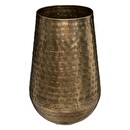 "Oasis" Vase, hammered metal Gold, H.23 cm Gold