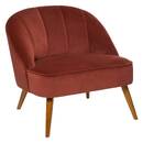 Armchair "Naova" Velvet, Terracotta Pink Terracotta pink