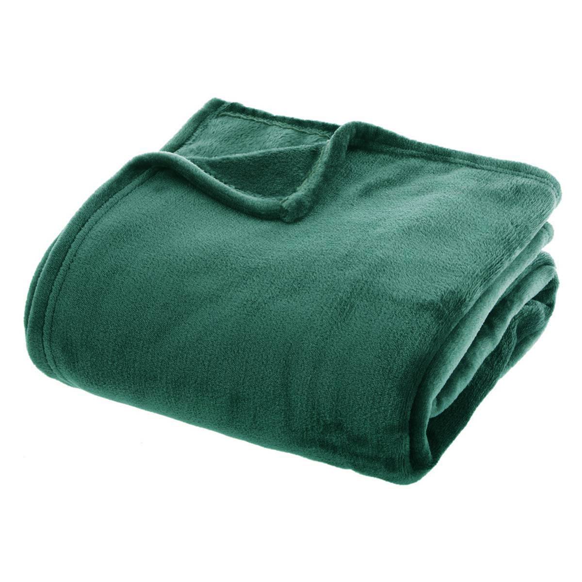 Flannel throw Green, 180x230 cm Green