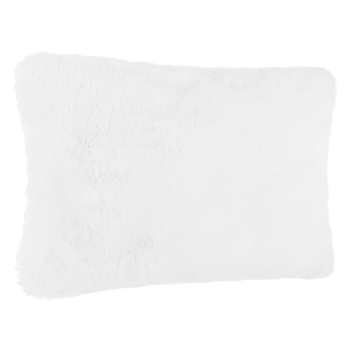 Faux Fur Cushion White, 45x30 cm White