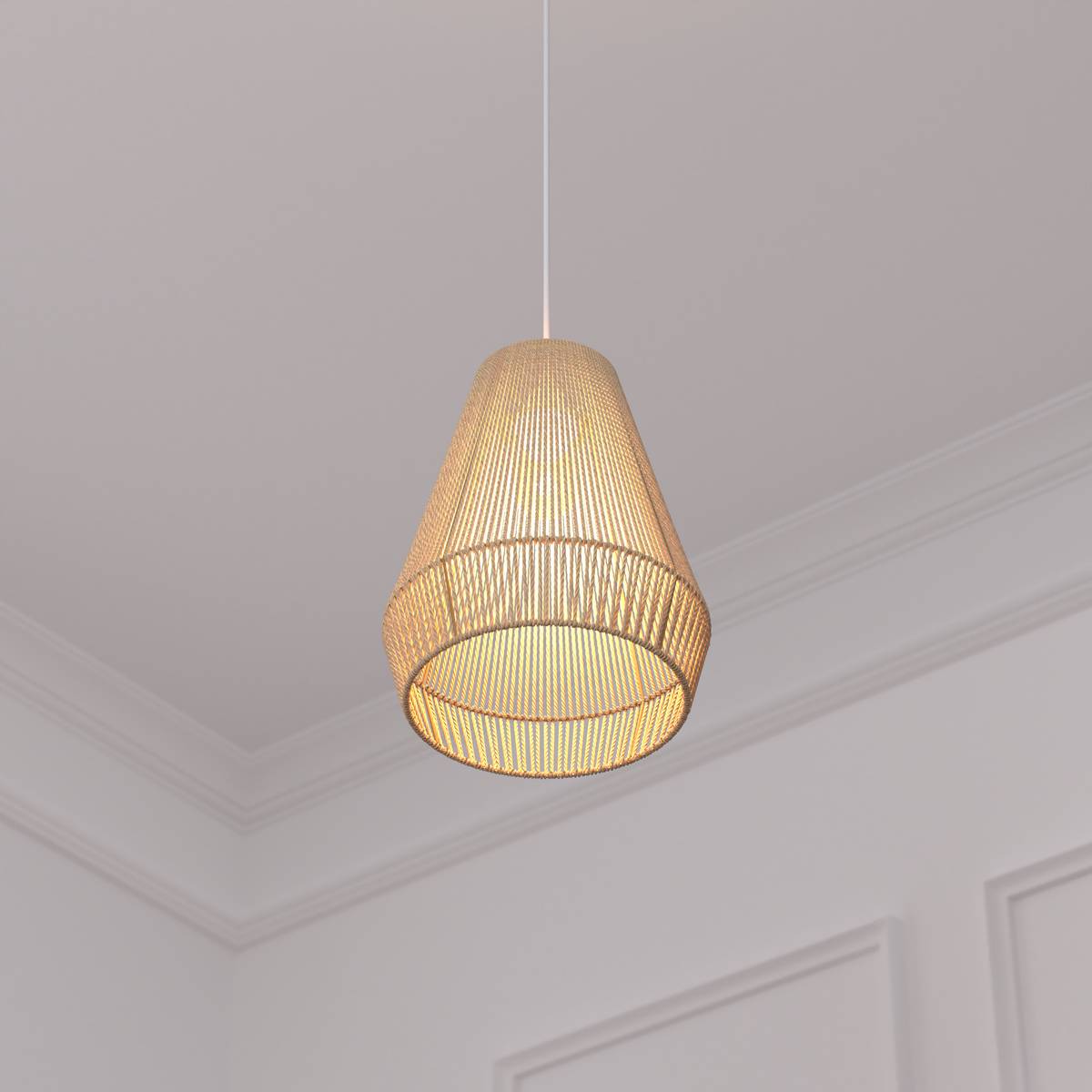 Pendant Light "Palm" D.34 cm Beige