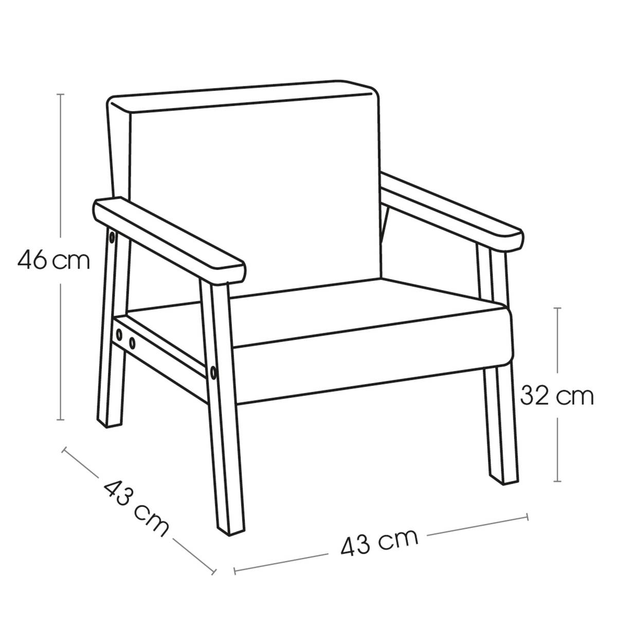 Children's Chair "Basile" White White
