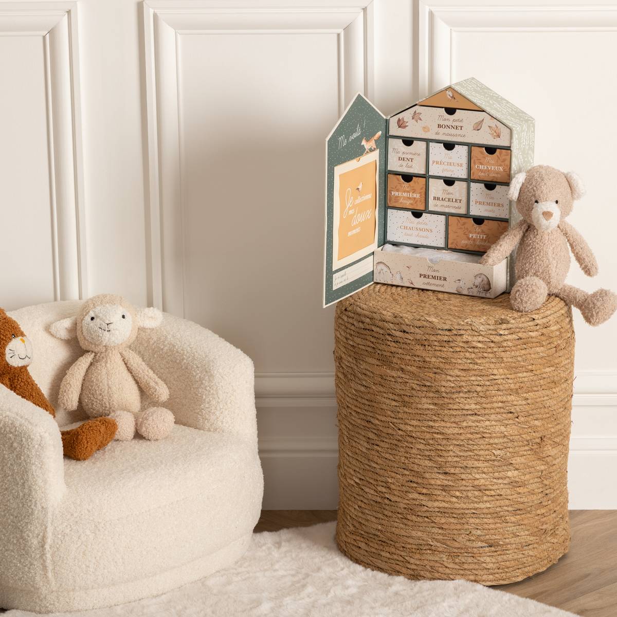 Newborn Gift Set 'Home "Forest"' Green, H.30.5 cm Green