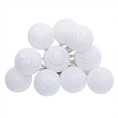 Led garland 10 balls, battery white, l.165 cm