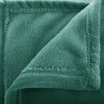 Flannel throw green, 180x230 cm