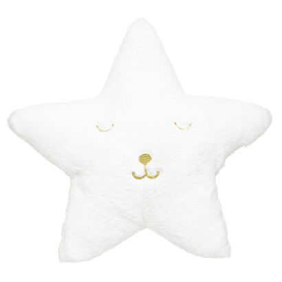 Children's cushion "star" white, 39x39 cm