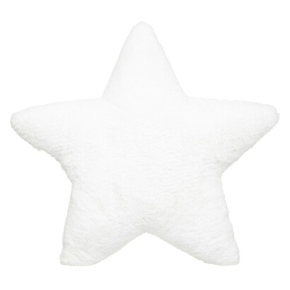 Children's cushion "star" white, 39x39 cm