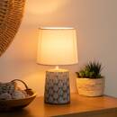 Lamp "Cyril", ceramic Gray, H.36 cm Grey