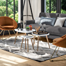 "Mileo" Nesting Tables White, L.34/46/60 cm Model 1