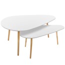 "Mileo" Nesting Tables White, L.88/98 cm White