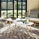 "Mileo" Nesting Tables White, L.88/98 cm White