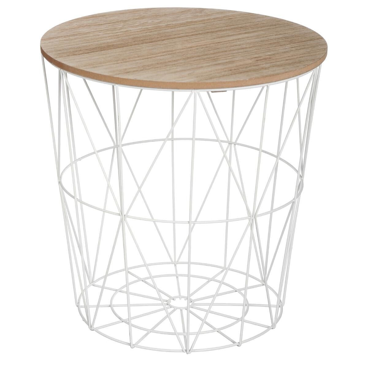 Side Table "Kumi" White, D.40 cm White
