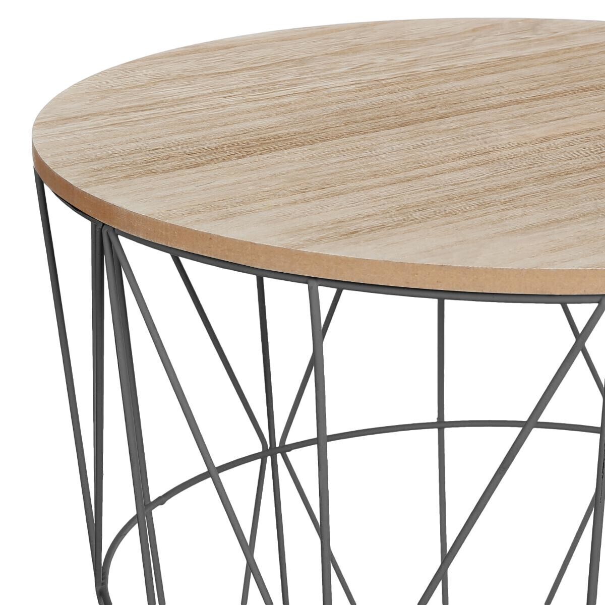 Side Table "Kumi" Black, Ø 40 cm Black