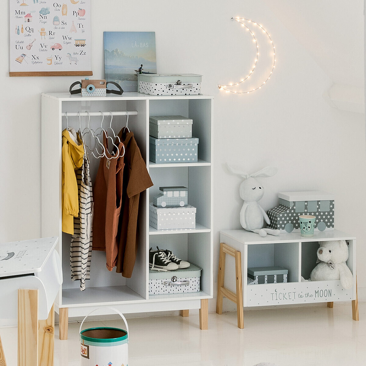 Children's bookshelf White, H.40 cm White