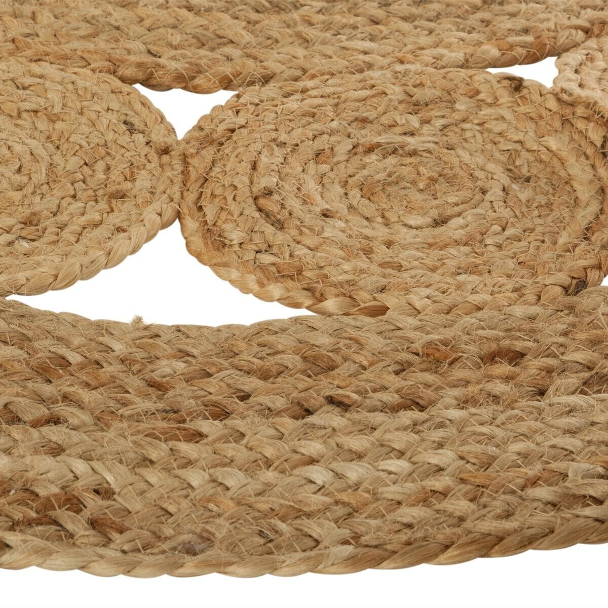 Openwork jute rug D.120 cm Beige