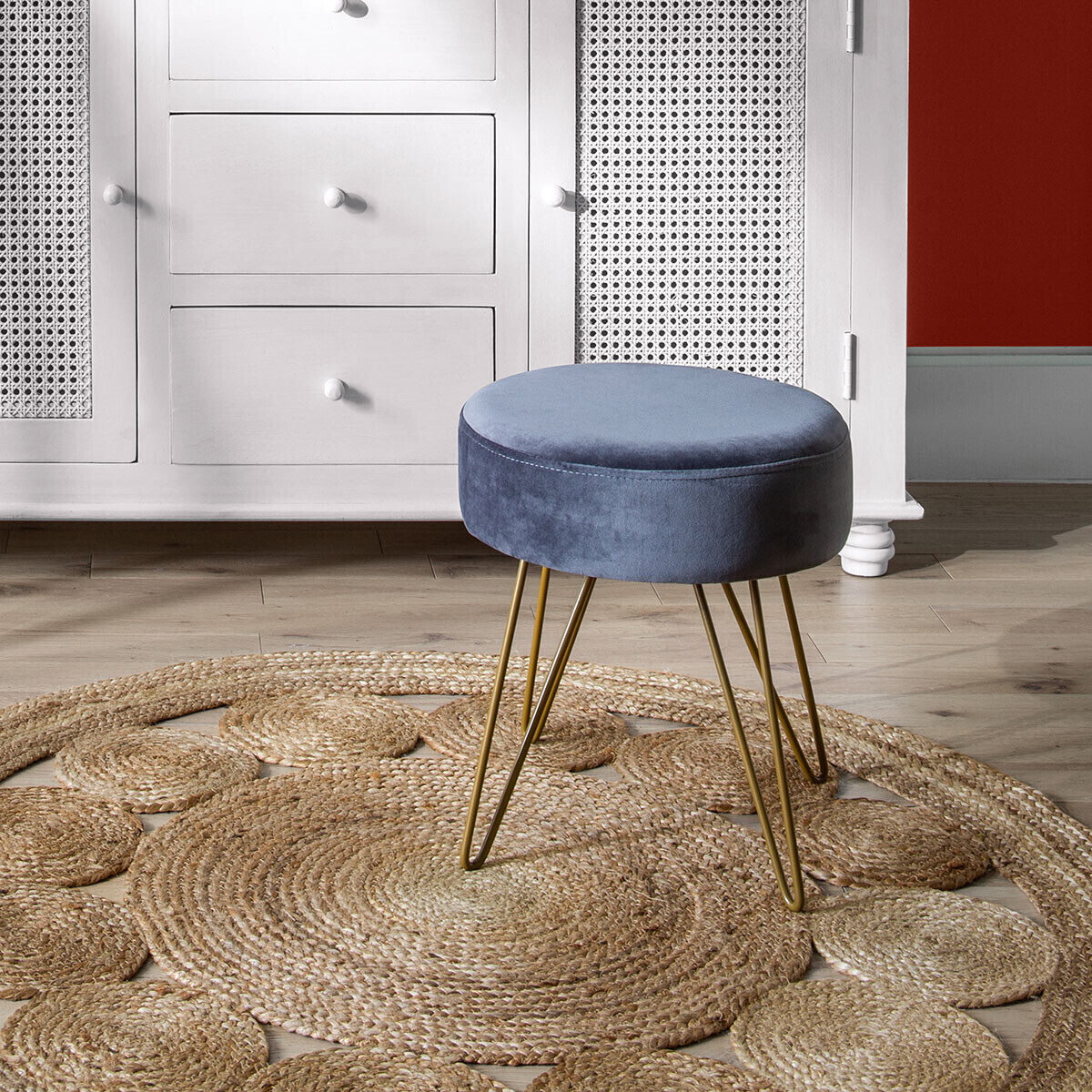 Openwork jute rug D.120 cm Beige