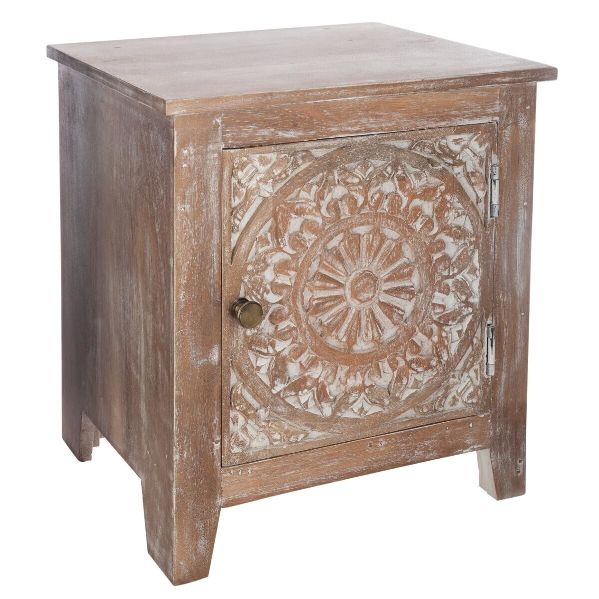 Bedside Table "Shirel" Mango wood, H.44.5 cm Natural wood