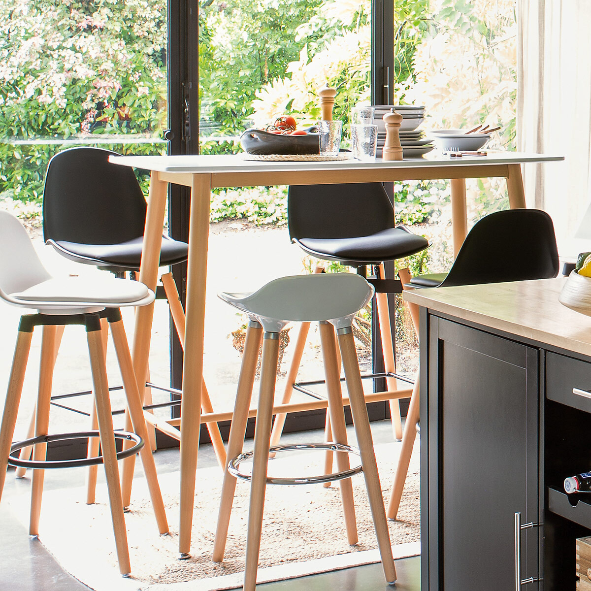 Bar stool "Maxon" White White