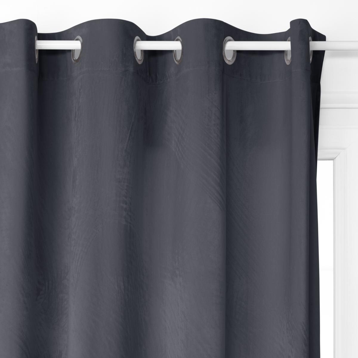 Blackout Curtain "Dolce" Velvet Slate grey, 140x260 cm Slate grey