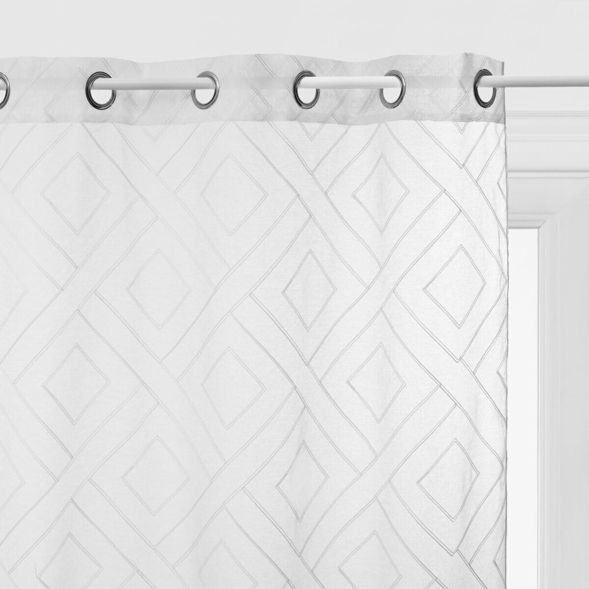 Embroidered Voile 'Etnik' White, 140x240 cm White