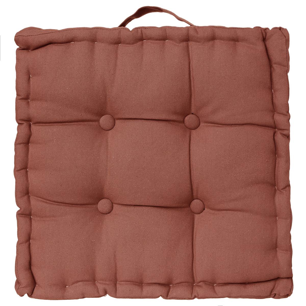 Floor Cushion "Anjali" Terracotta Rose, 40x40 cm Terracotta pink