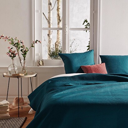Bedspread, 2 pillowcases "dolce" blue, 260x240 cm