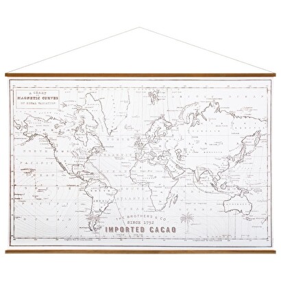 Canvas 'world map' 110x73 cm
