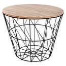 Side Table "Kumi" Black, D.38 cm Black