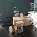 Side Table "Kumi" Black, D.38 cm Black