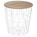 Side Table "Kumi" White, D.40 cm White