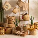 Wicker Basket White, &Oslash; 41 cm White
