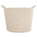 Set of 3 "Lurex" baskets Beige, D.19.5/22/24 cm Beige