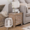 Bedside Table "Shirel" Mango wood, H.44.5 cm Natural wood