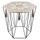 Side Table "Kumi" Black, 40x38 cm Black