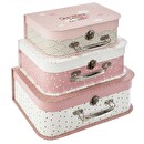 Set of 3 Suitcases "Softness" Pink, L.24/27/30 cm Pink