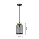 Pendant Light "Zely" Black metal, D.15 cm Black