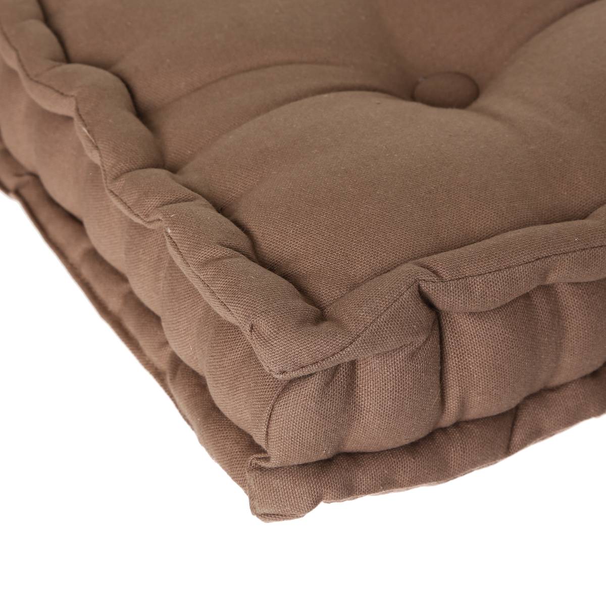 Floor Cushion "Anjali" Taupe gray, 40x40 cm Taupe gray