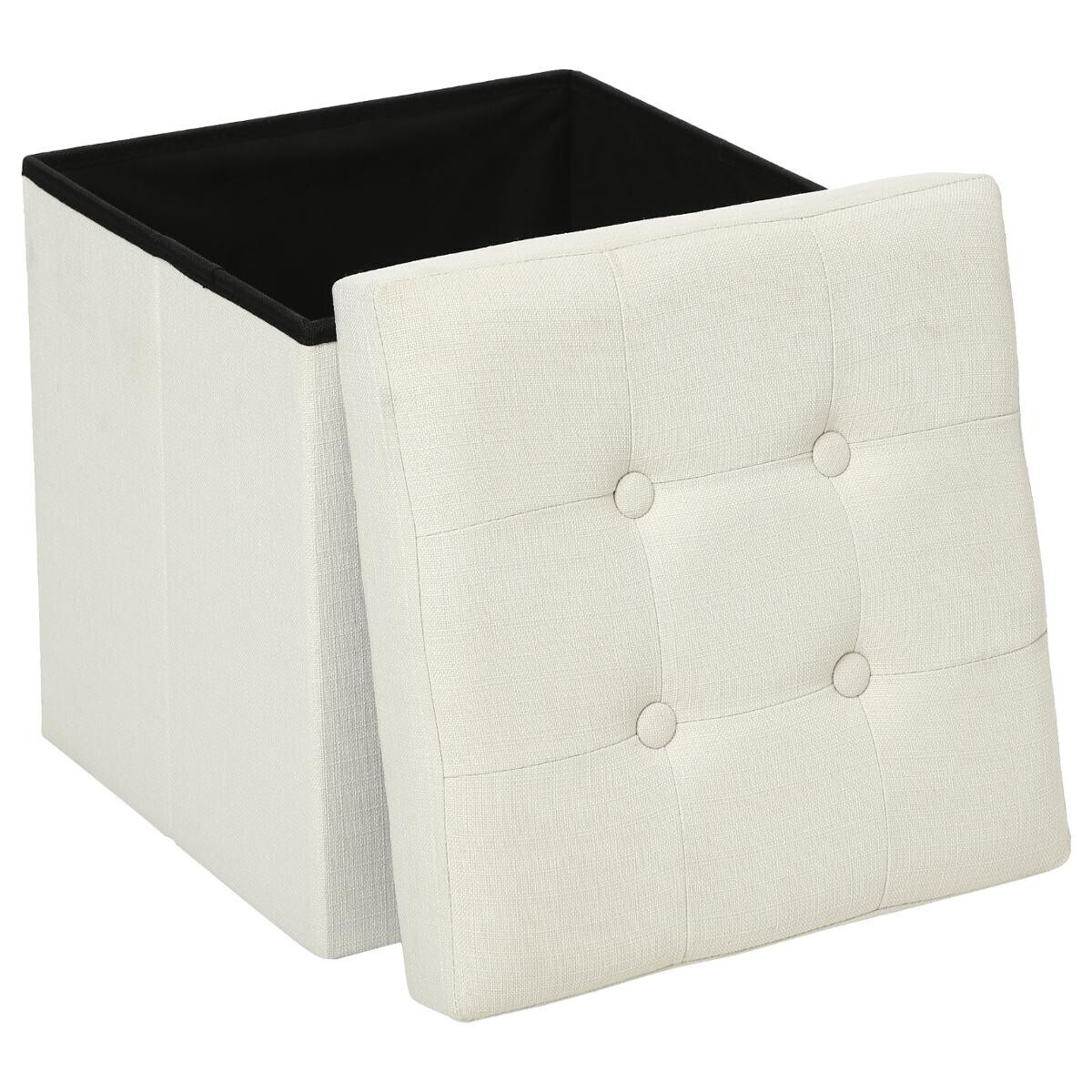 Folding Pouf "Lysandre" Beige, 38x38 cm Beige
