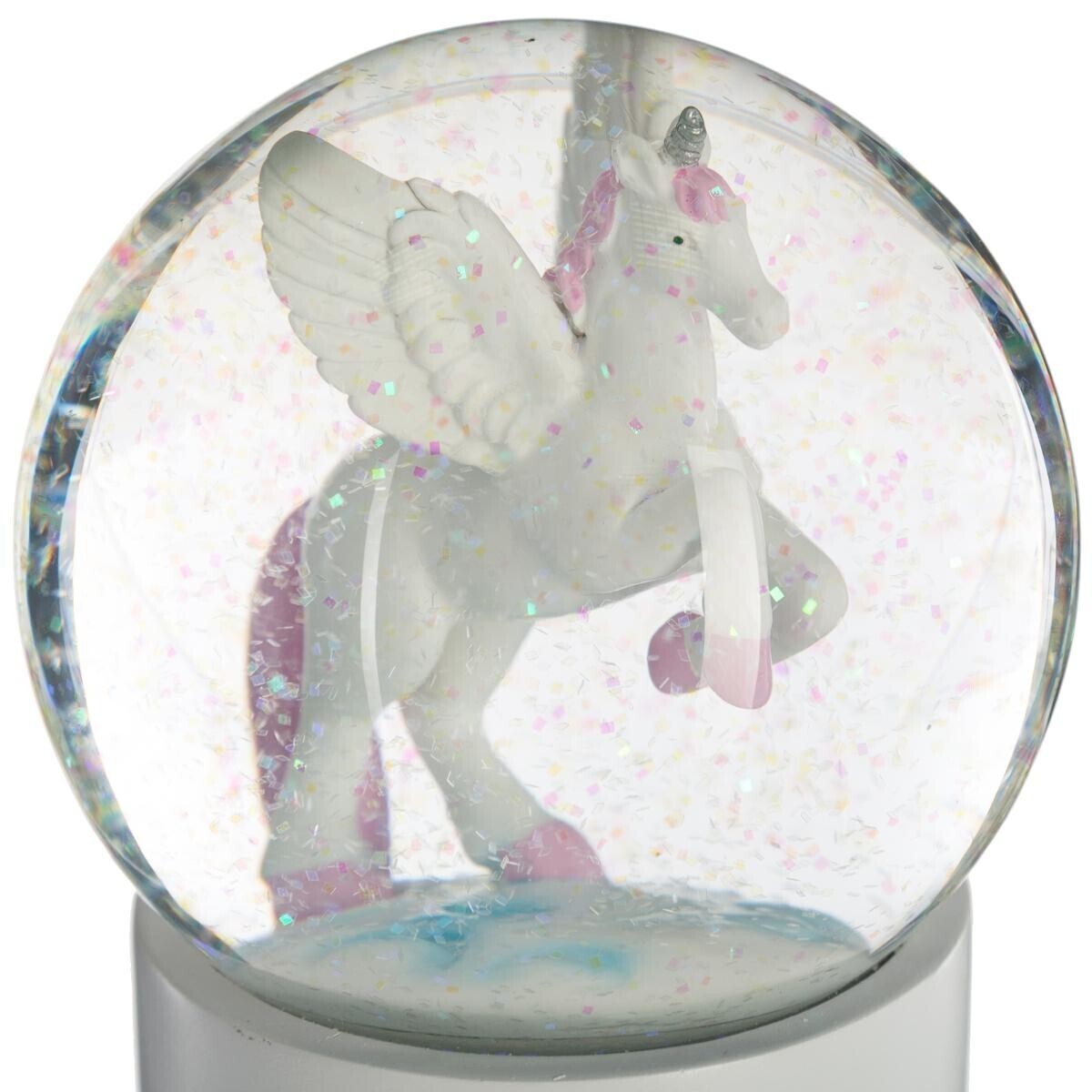 Snow Globe "Unicorn" Gray, D.10 cm Grey