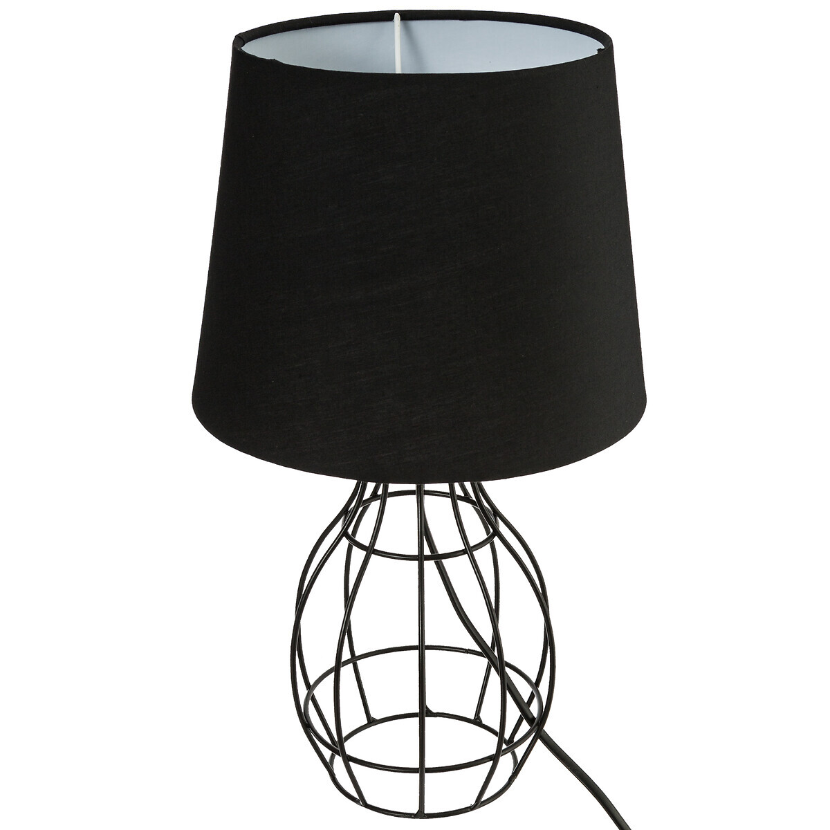 Wired Lamp "Moca" Black metal, H.35 cm Black 2