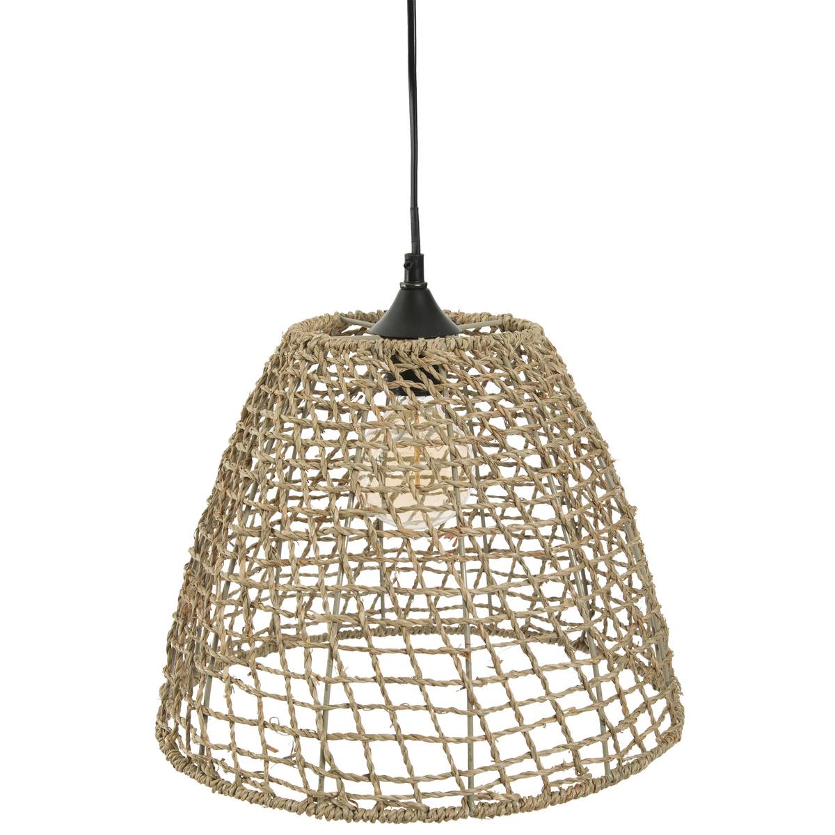 Pendant Light "Jada" Rattan, D.35 cm Natural wood
