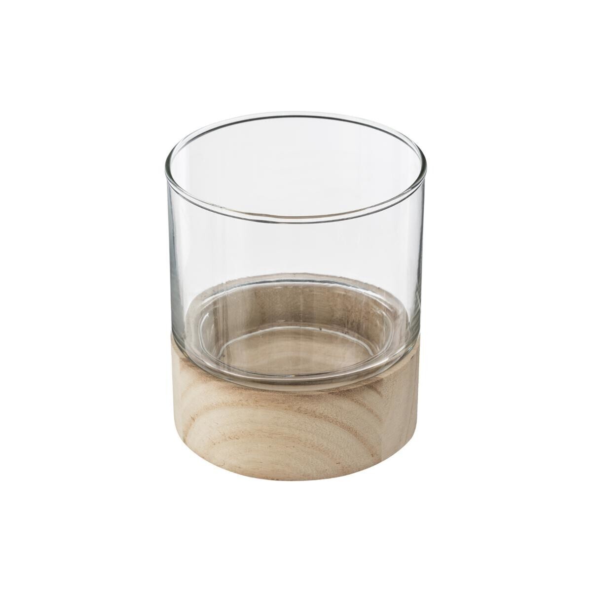 Set of 3 Candle Holders "Summer" Glass, D.10/13/16 cm Transparent
