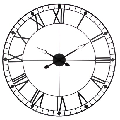 "tibor" metal clock black, d.90 cm