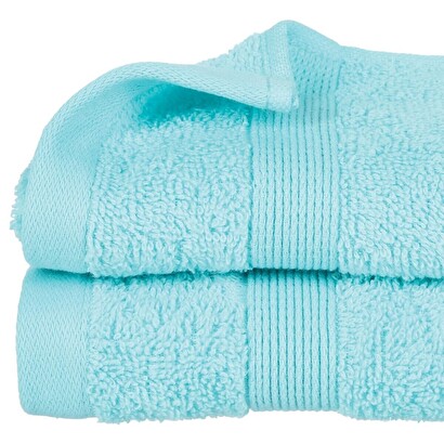 Guest towel "essentiel" turquoise blue, 30x50 cm, 400 g/m&sup2;