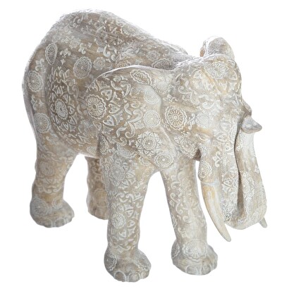 Elephant statue "enzo" bleached effect, h.22 cm