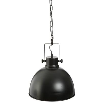 Pendant light "basalt" black metal, d.30 cm