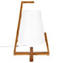 Lamp "Gong" Bamboo, White, H.32 cm White