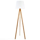 Tripod Floor Lamp "Bahi" Bamboo, H.160 cm White